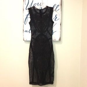 Bebe crochet lace Bodycon Dress size XS